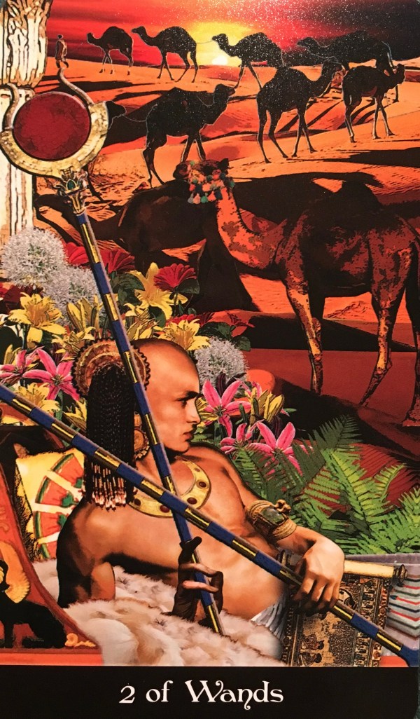 Two Of Wands, from the Tarot Apokalypsis, by Eric C Dunne and Kim Huggens