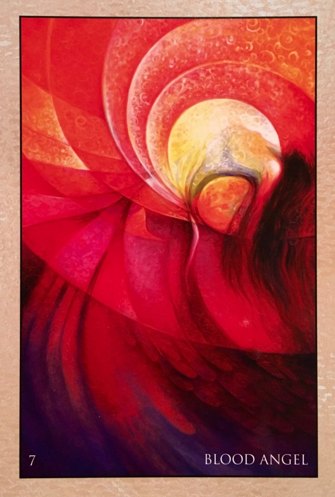 Blood Angel, from the RUMI Oracle Card deck, by Alana Fairchild, Artwork by Rassouli 